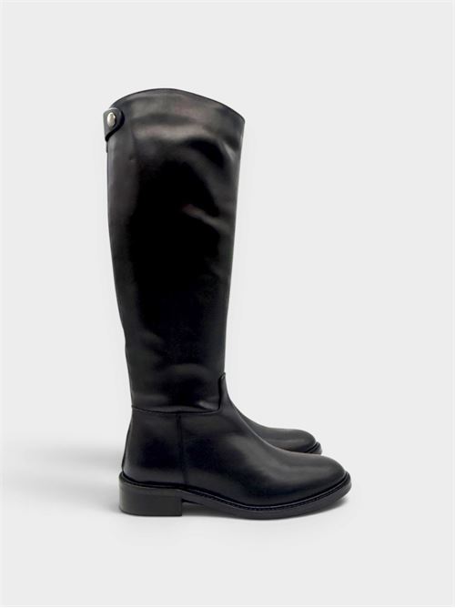 Stivale alto nero con zip posteriore IL LACCIO | TW703CRUSTNERO